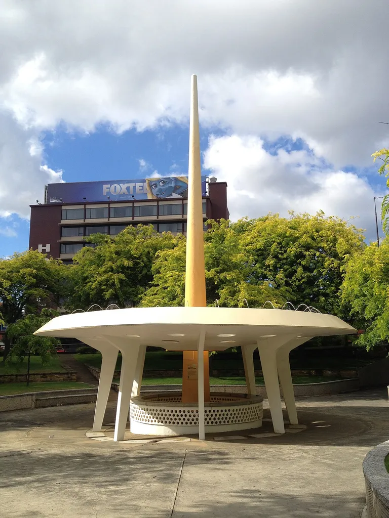 Railway Roundabout Memorial Fountain 1963 - 2013. This place commemorates the 50th anniversary of this memorial fountain, originally designed by Geoff Parr, Rod Cuthbert and Vere Cooper. Refurbished in 2013 incorporating a new mosaic by Tom Samek.