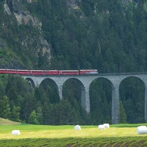 Rhaetian Railway in the Albula / Bernina Landscapes